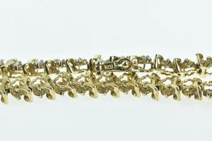 10K 2.50 Ctw Classic Vintage Diamond Tennis Bracelet 7" Yellow Gold