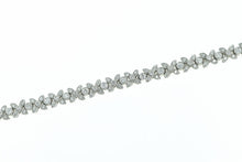 Load image into Gallery viewer, 18K 3.80 Ctw Flower Diamond Cluster Chain Necklace 17.5&quot; White Gold