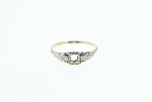 Load image into Gallery viewer, 14K 40's Diamond 4.5mm Engagement Setting Ring Yellow Gold