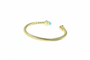 18K David Yurman Renaissance Designer Cuff Bracelet 7" Yellow Gold