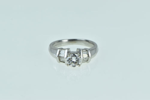 Platinum 0.72 Ctw Diamond Classic Engagement Ring