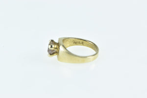 14K 3D Tiny Ring Quartz Mini Engagement Charm/Pendant Yellow Gold