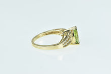 Load image into Gallery viewer, 14K Marquise Peridot Vintage Diamond Bypass Ring Yellow Gold