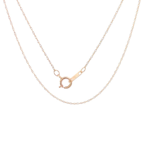 10K 0.8mm Classic Simple Link Rolling Chain Necklace 18