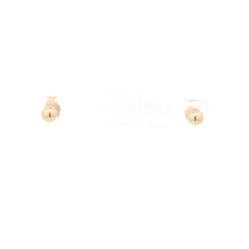 10K 4.1mm Vintage Round Ball Circle Classic Stud Earrings Yellow Gold