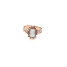 Load image into Gallery viewer, 10K Victorian Carved Carnelian Cameo Statement Ring Yellow Gold