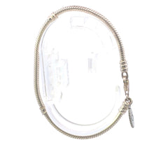 Load image into Gallery viewer, Sterling Silver Pandora Snake Chain Lobster Clasp Charm Bracelet 7"