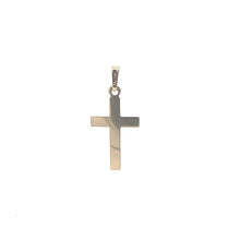 Load image into Gallery viewer, 10K Grooved Cross Christian Faith Symbol Pendant Yellow Gold
