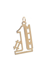 Load image into Gallery viewer, 10K #1 Number One Mom Mother&#39;s Day Charm/Pendant Yellow Gold
