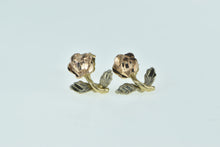 Load image into Gallery viewer, 14K Rose Black Hills Gold Flower Stud Earrings Yellow Gold