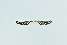 Load image into Gallery viewer, 14K Vintage Wavy Curvy Feather Leaf Dangle Earrings Yellow Gold