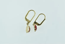 Load image into Gallery viewer, 10K Enamel Lady Bug Vintage Dangle Earrings Yellow Gold