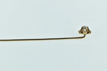 Load image into Gallery viewer, 14K 0.11 Ct Old European Cut Diamond Flower Stick Pin Yellow Gold