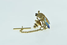 Load image into Gallery viewer, 14K 1960&#39;s Ornate Enamel Honey Bee Fly Lapel Pin/Brooch Yellow Gold