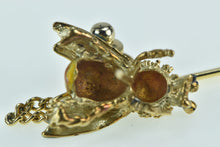 Load image into Gallery viewer, 14K 1960&#39;s Ornate Enamel Honey Bee Fly Lapel Pin/Brooch Yellow Gold