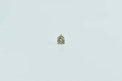 14K 0.21 Ct Vintage Solitaire Diamond Stud Single Earring Yellow Gold