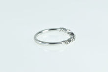 Load image into Gallery viewer, 14K White &amp; Black Diamond Curved Wedding Ring White Gold