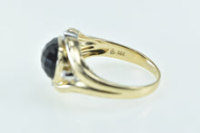 Load image into Gallery viewer, 14K Faceted Black Onyx Diamond Statement Ring Yellow Gold