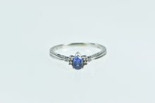 Load image into Gallery viewer, 14K Pear Tanzanite Diamond Cluster Vintage Ring White Gold