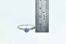 Load image into Gallery viewer, 14K Pear Tanzanite Diamond Cluster Vintage Ring White Gold