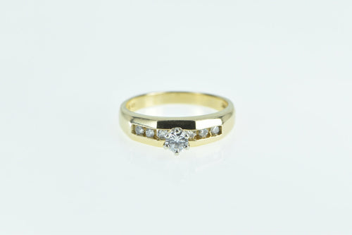 14K Vintage Diamond Classic Promise Engagement Ring Yellow Gold