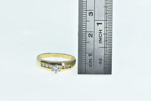 14K Vintage Diamond Classic Promise Engagement Ring Yellow Gold