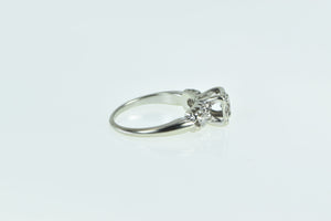 14K 1940's Classic Diamond Promise Engagement Ring White Gold