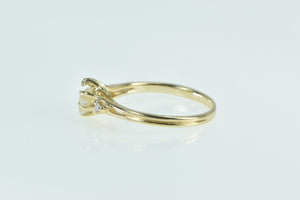 14K Victorian Baroque Pearl Diamond Statement Ring Yellow Gold