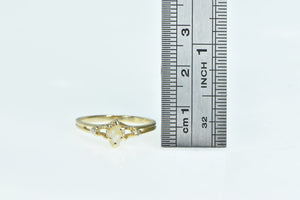 14K Victorian Baroque Pearl Diamond Statement Ring Yellow Gold