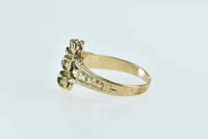 14K Victorian Ornate Ruby Diamond Statement Ring Yellow Gold