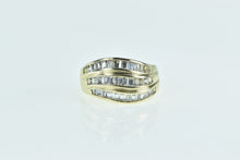 Load image into Gallery viewer, 14K 1.80 Ctw Baguette Diamond Wavy Band Ring Yellow Gold