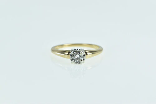 14K 0.25 Ct Diamond Solitaire 1940's Engagement Ring Yellow Gold