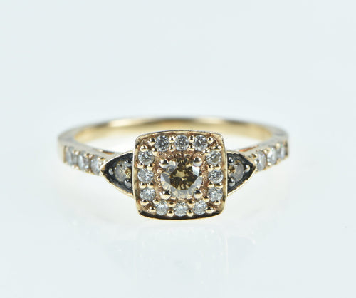 14K LeVian Chocolate Diamond Petite Engagement Ring Rose Gold