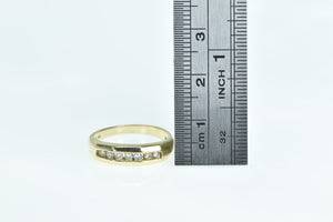 14K Classic Vintage Diamond Wedding Band Ring Yellow Gold