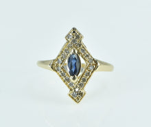 Load image into Gallery viewer, 14K Marquise Sapphire Diamond Statement Ring Yellow Gold