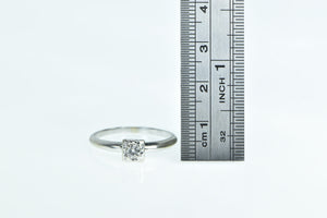 14K 0.17 Ct Diamond Solitaire Promise Vintage Ring White Gold