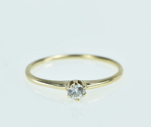 14K Victorian Old Mine Cut Diamond Engagement Ring Yellow Gold