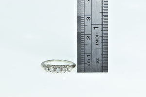 14K 0.20 Ctw Diamond Classic Wedding Band Ring White Gold