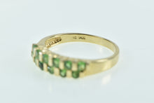 Load image into Gallery viewer, 14K Vintage Peridot Checkered Statement Band Ring Yellow Gold