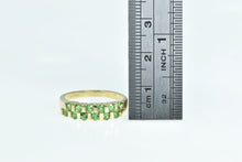 Load image into Gallery viewer, 14K Vintage Peridot Checkered Statement Band Ring Yellow Gold