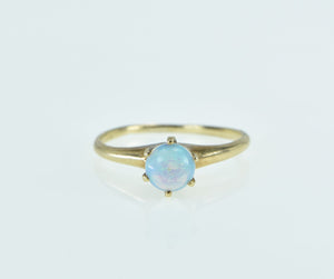 14K Victorian Opal Ornate Classic Statement Ring Yellow Gold