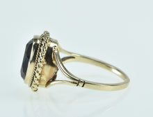 Load image into Gallery viewer, 9K Oval Smoky Quartz Ornate Vintage Statement Ring Yellow Gold