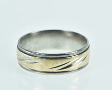 Load image into Gallery viewer, Sterling Silver 7.0mm Two Tone 10k Gold Men&#39;s Band Ring