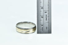Load image into Gallery viewer, Sterling Silver 7.0mm Two Tone 10k Gold Men&#39;s Band Ring