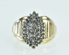 Load image into Gallery viewer, 10K Diamond Vintage Ornate Cluster Statement Ring Yellow Gold