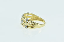 Load image into Gallery viewer, 18K Diamond Layered Vintage Stack Row Band Ring Yellow Gold