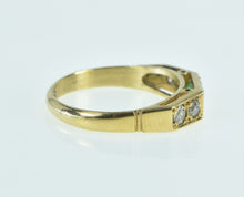 Load image into Gallery viewer, 18K Natural Emerald Diamond Squared Engagement Ring Yellow Gold