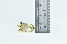 Load image into Gallery viewer, 18K Diamond Pave Domed Ball Vintage Statement Ring Yellow Gold