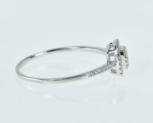 Load image into Gallery viewer, 18K 0.33 Ctw Diamond Halo Cluster Engagement Ring White Gold