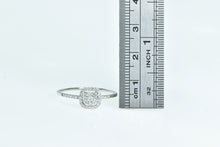 Load image into Gallery viewer, 18K 0.33 Ctw Diamond Halo Cluster Engagement Ring White Gold